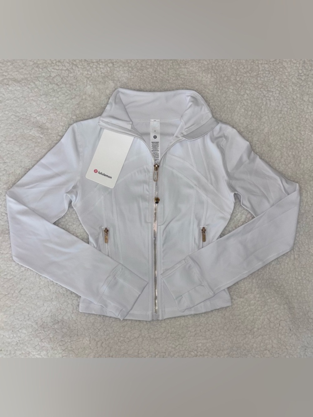 Lululemon Define Jacket Cropped Brand New Crisp White